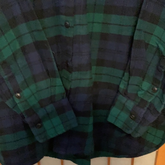 Gap vintage unisex long sleeves M. Flannel blackwatch plaid. - Picture 4 of 4